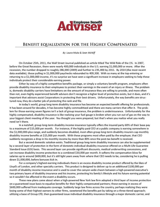 Benefit Equalization for the Highly Compensated